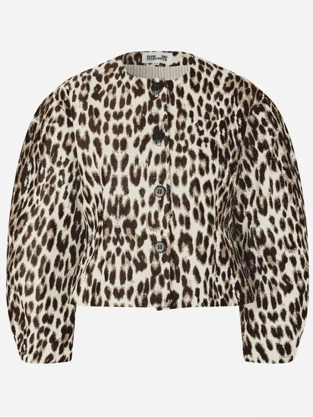 Baum und pferdgarten Leopard-Print Bomber Jacket - Brown & Cream NWT